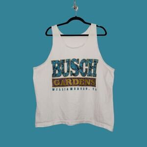 Vintage Busch Gardens Virginia Sleeveless Tank Top 80s 90s Oversized Workout